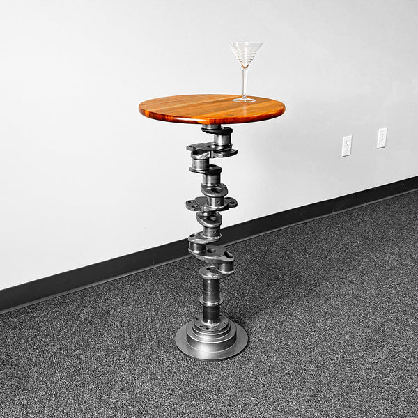 Continental IO-470 Airplane Engine Crankshaft Martini Side Table