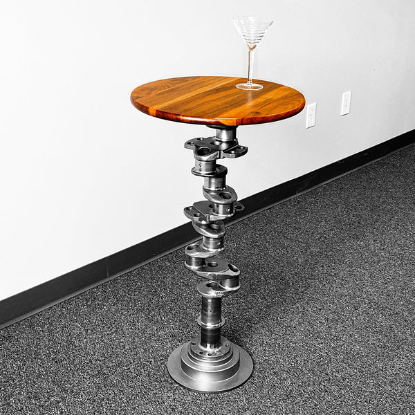 Continental IO-470 Airplane Engine Crankshaft Martini Side Table