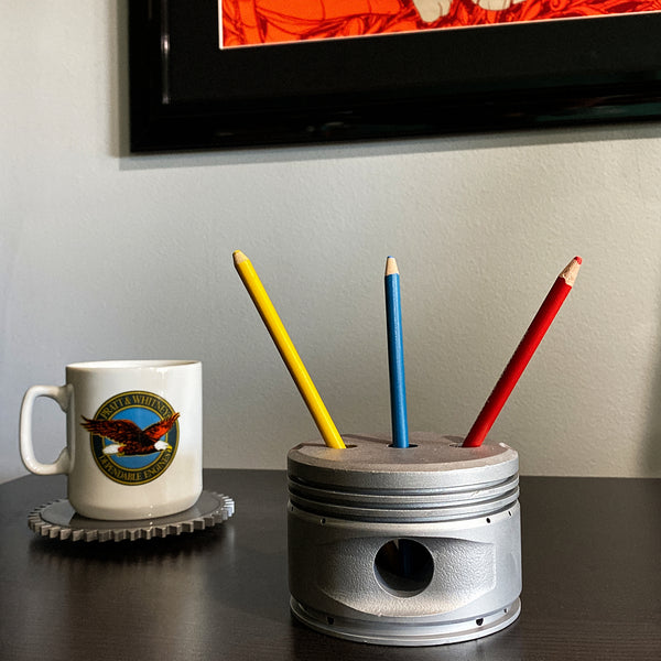 1950's Continental 0-300 Cessna 172 Skyhawk Engine Piston Pencil Pen Marker Holder