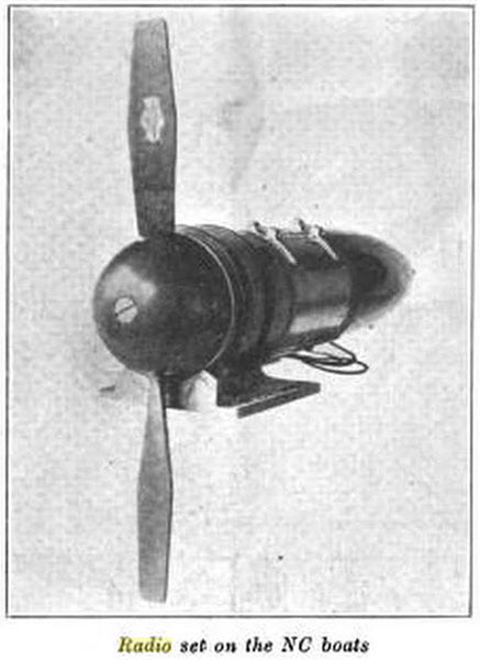 1918 Curtiss NC-4 Flying Boat Transatlantic Flight International Radio Telegraph Co X Lang Airplane Propeller