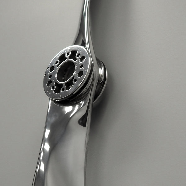 78" Fairey Reed de Havilland Gipsy III Mirror Polished TIGER MOTH 1930's Twisted Airplane Propeller