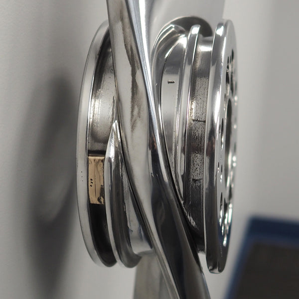 78" Fairey Reed de Havilland Gipsy III Mirror Polished TIGER MOTH 1930's Twisted Airplane Propeller