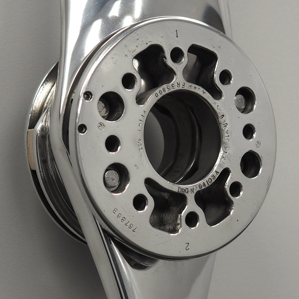 78" Fairey Reed de Havilland Gipsy III Mirror Polished TIGER MOTH 1930's Twisted Airplane Propeller