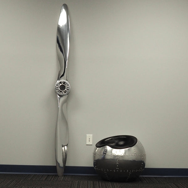 78" Fairey Reed de Havilland Gipsy III Mirror Polished TIGER MOTH 1930's Twisted Airplane Propeller