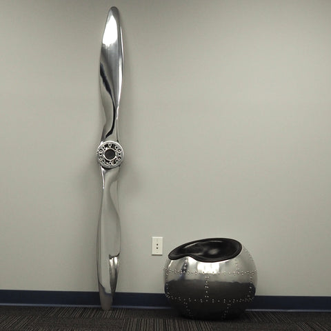 78" Fairey Reed de Havilland Gipsy III Mirror Polished TIGER MOTH 1930's Twisted Airplane Propeller