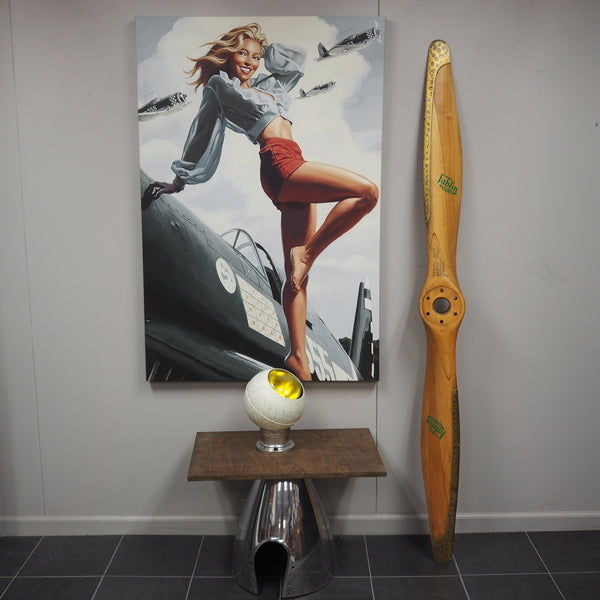 Original Ole Fahlin 1930's Culver Cadet Antique Wooden Wood Airplane Propeller