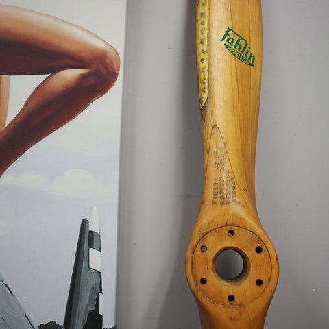 Original Ole Fahlin 1930's Culver Cadet Antique Wooden Wood Airplane Propeller