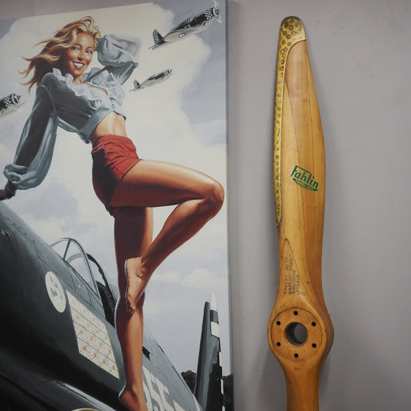 Original Ole Fahlin 1930's Culver Cadet Antique Wooden Wood Airplane Propeller
