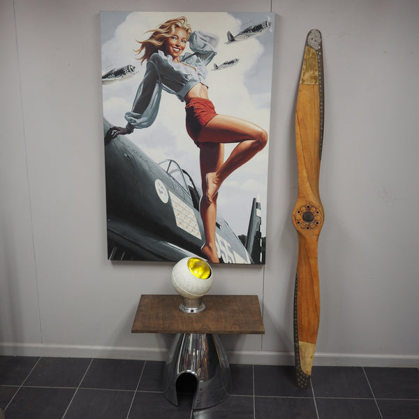 Original Ole Fahlin 1930's Culver Cadet Antique Wooden Wood Airplane Propeller