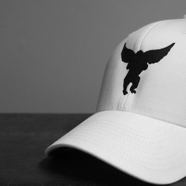 Flying Monkey Black & White Monochrome Colorway embroidered Flexfit Aviator Hat