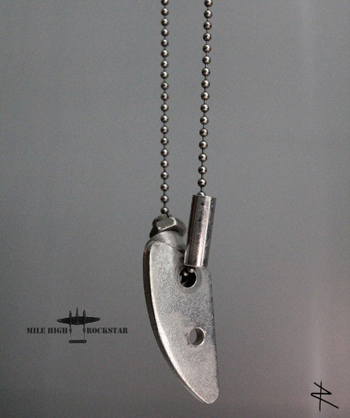 Tiger Shark Mile High Rockstar Industrial Dog Chain Aviator Necklace