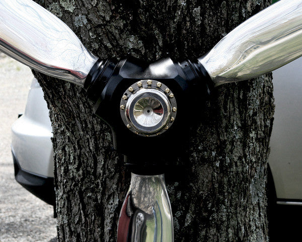 3-Bladed McCauley Mirror High Polished Airplane Propeller Wall Sculpture