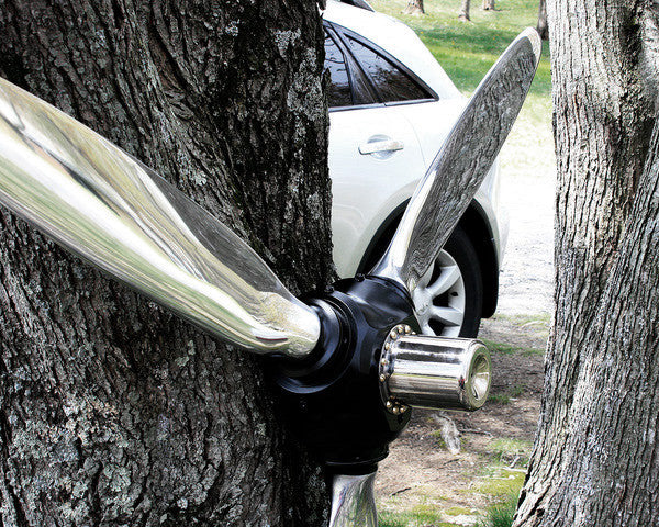 3-Bladed McCauley Mirror High Polished Airplane Propeller Wall Sculpture