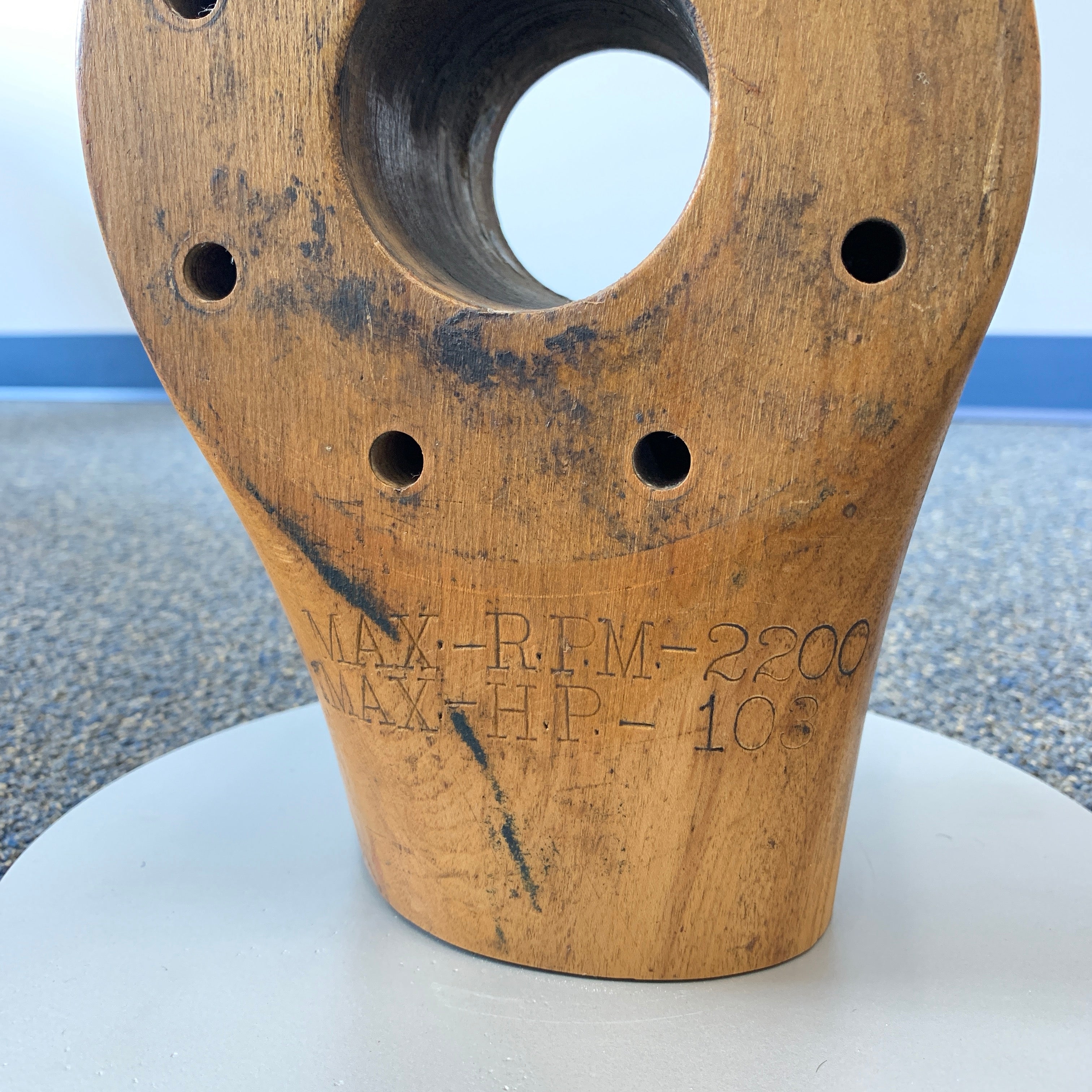 1930s Gardner Half Wooden Airplane Propeller w/ Base Fairchild 22-C7A ...