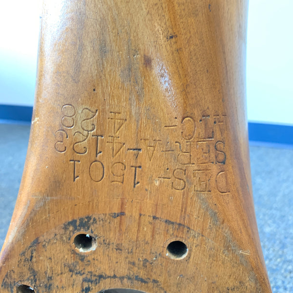 1930's Gardner Half Wooden Airplane Propeller with Base Fairchild 22-C7A Design 1501 ATC 428