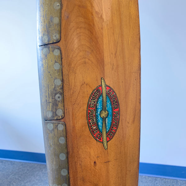 1930's Gardner Half Wooden Airplane Propeller with Base Fairchild 22-C7A Design 1501 ATC 428
