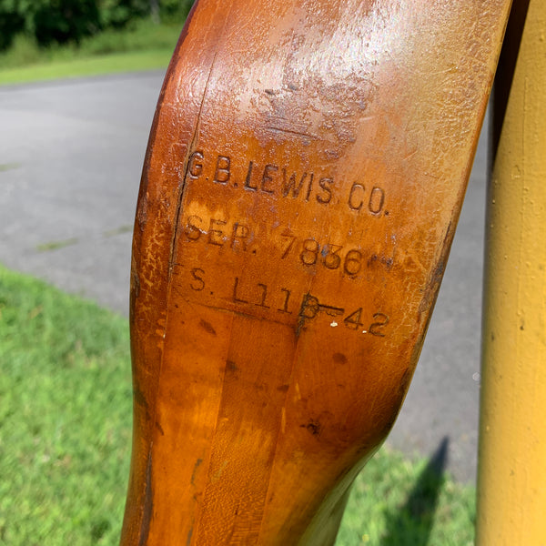 1940's 72" GB Lewis L11B-42 Piper J4A J3C Cub Coupe Wooden Airplane Propeller