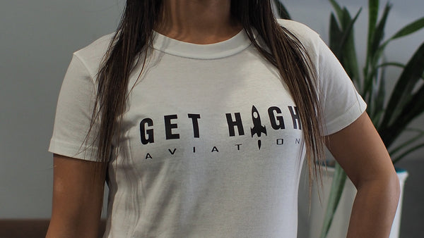 Get High Aviation Mens & Womens Aviator Pilot Flying Monkey Rocket T-Shirt