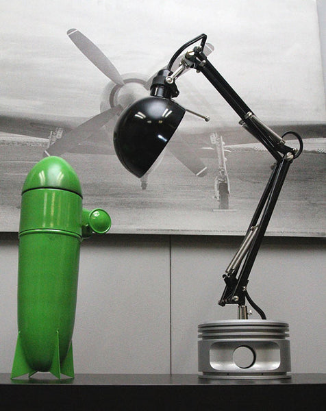 J-Cobs Radial Airplane Engine WWII Flying Monkey Aviator Piston Desk Lamp (Metallic Edition)