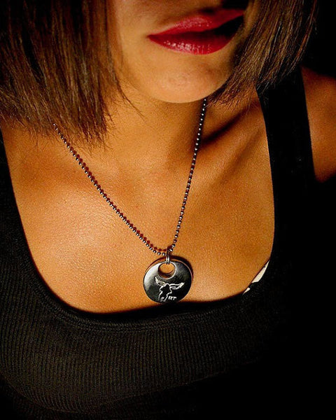 Flying Monkey Aviator Pilot Mile High Rockstar Dog Tag Chain Necklace