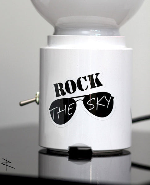 Rock the Sky Aviation Modern ART exit Glass Globe NYC Accent Lamp