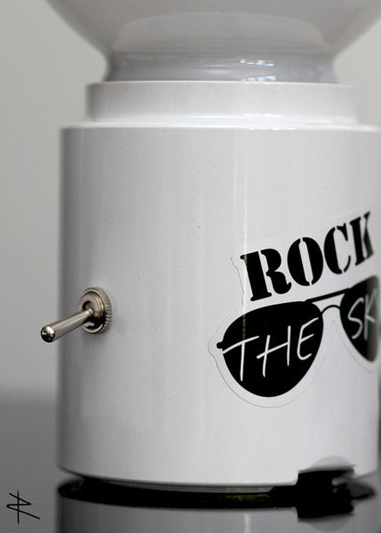 Rock the Sky Aviation Modern ART exit Glass Globe NYC Accent Lamp