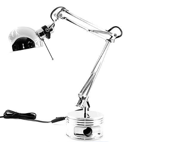 J-Cobs Jacobs Radial Engine WWII Chrome AMERICAN FLAG usa Aviator Piston Desk Lamp