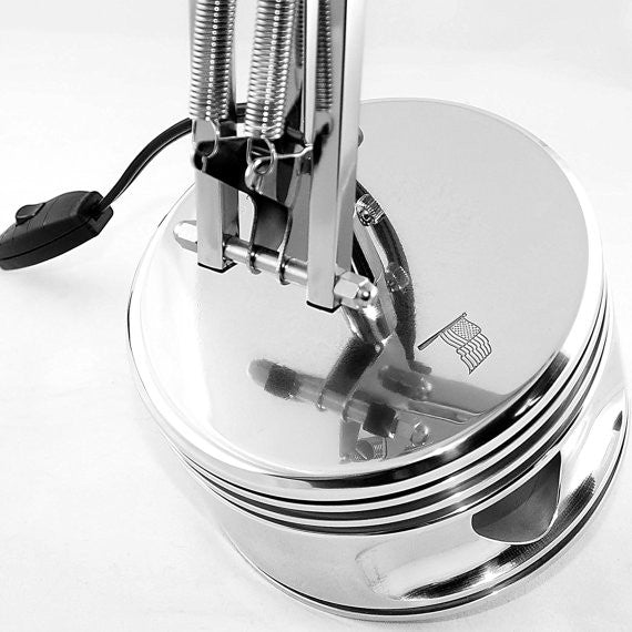 J-Cobs Jacobs Radial Engine WWII Chrome AMERICAN FLAG usa Aviator Piston Desk Lamp