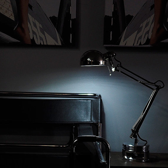 J-Cobs Jacobs Radial Engine WWII Chrome AMERICAN FLAG usa Aviator Piston Desk Lamp