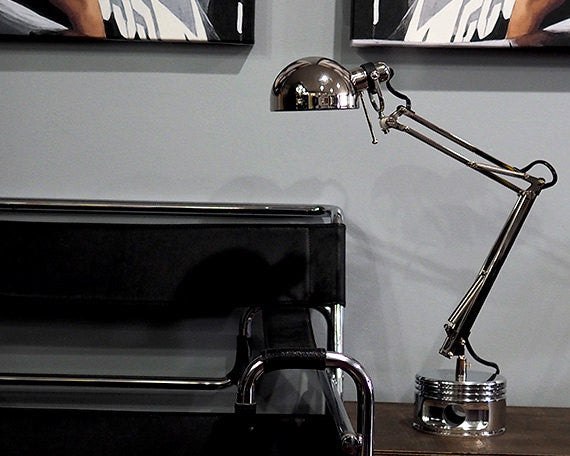 J-Cobs Jacobs Radial Engine WWII Chrome AMERICAN FLAG usa Aviator Piston Desk Lamp