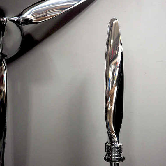 The Propsicle Modern Aviation Art CESSNA 402 Mirror Polished Chrome Airplane Propeller Blade Sculpture ( McCauley )