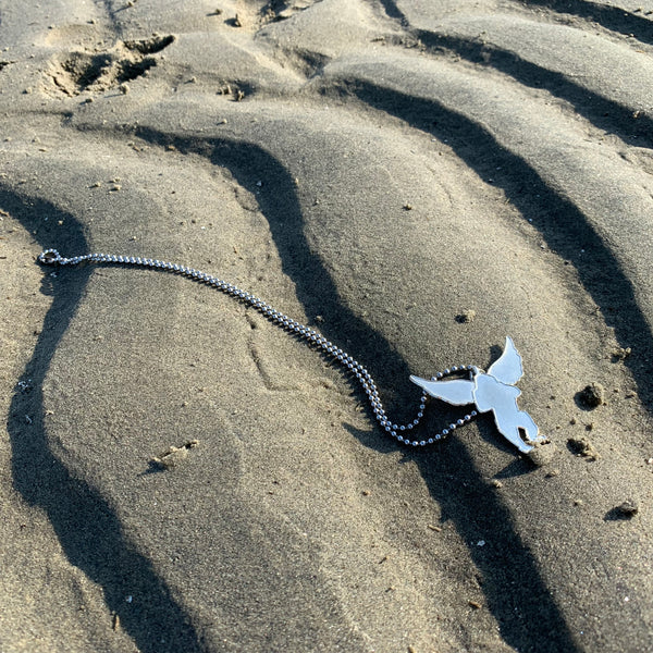 Flying Monkey Chrome Plated Ball Chain Mile High Rockstar Necklace