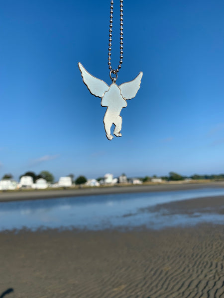 Flying Monkey Chrome Plated Ball Chain Mile High Rockstar Necklace