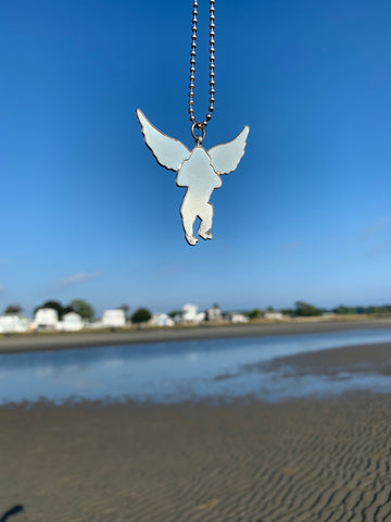 Flying Monkey Chrome Plated Ball Chain Mile High Rockstar Necklace