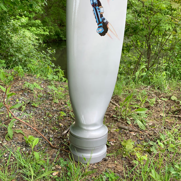 Outer Space Galaxy Babe Stellaratrix Rocket Jetpack Custom Pinup Girl Airplane Propeller Blade Sculpture