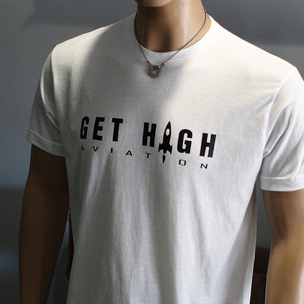 Get High Aviation Mens & Womens Aviator Pilot Flying Monkey Rocket T-Shirt
