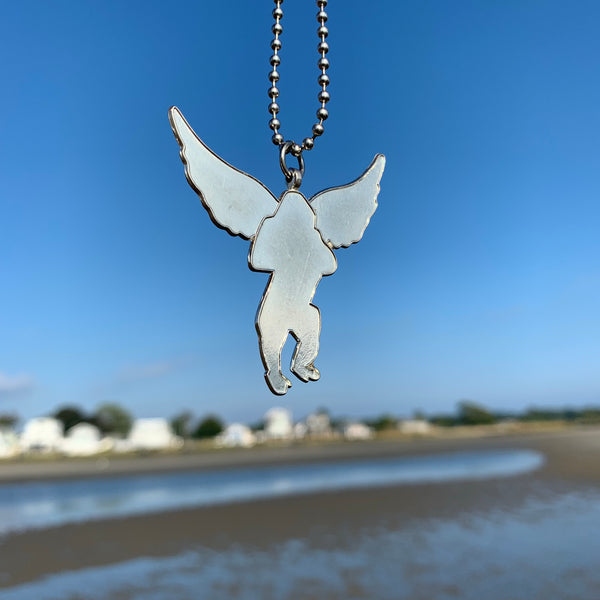 Flying Monkey Chrome Plated Ball Chain Mile High Rockstar Necklace