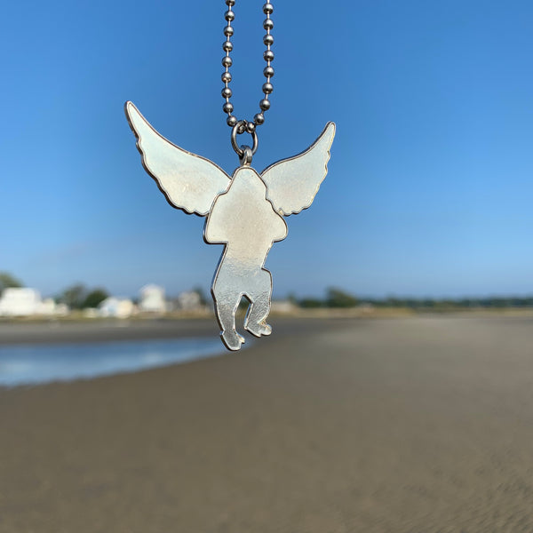 Flying Monkey Chrome Plated Ball Chain Mile High Rockstar Necklace