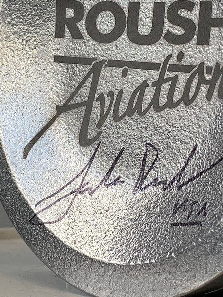 P51 Mustang WWII Jack Roush Signed Piston Merlin Rolls Royce Airplane Engine