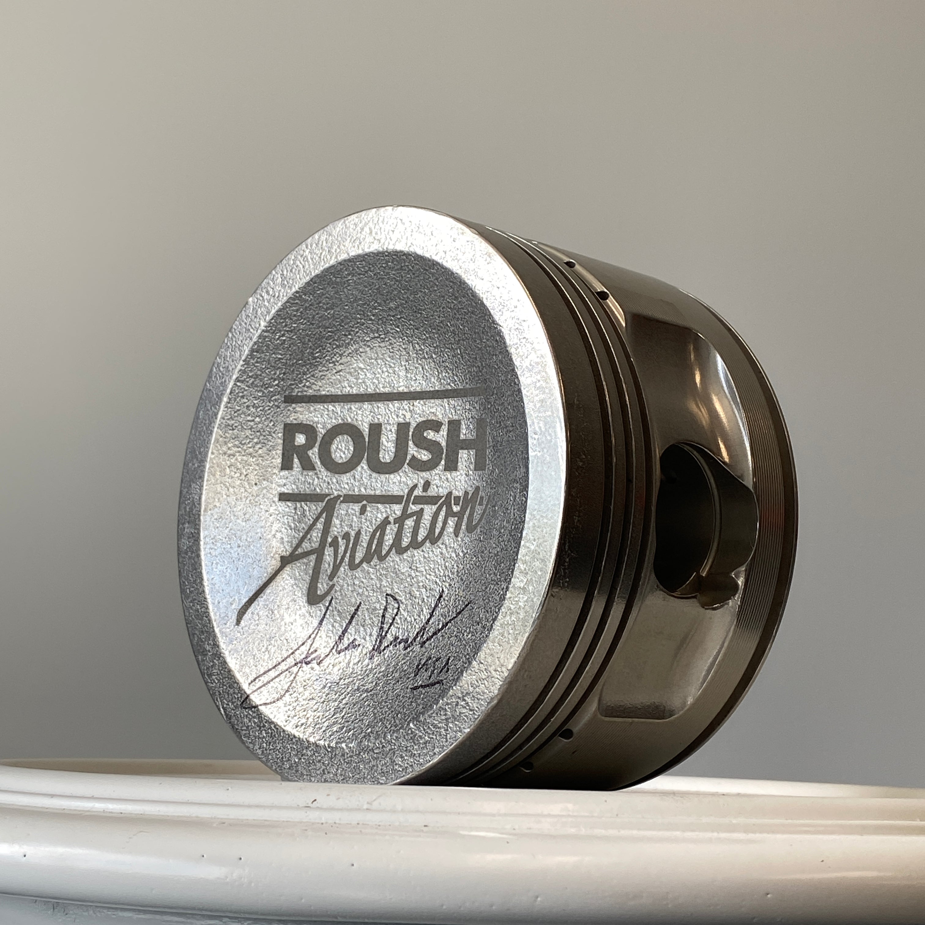 P-51 Mustang Jack Roush Signed Piston off WWII Merlin Packard Engine ...