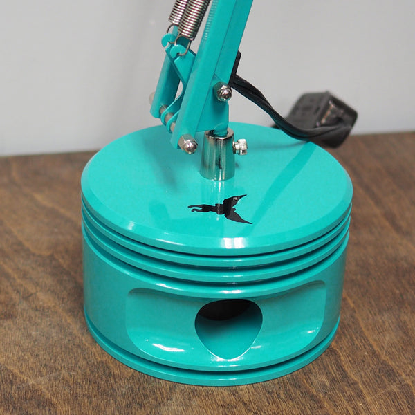 J-Cobs Radial Airplane Engine WWII MID CENTURY TURQUOISE Flying Monkey Aviator Piston Desk Lamp