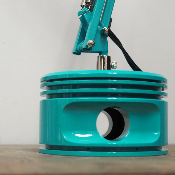 J-Cobs Radial Airplane Engine WWII MID CENTURY TURQUOISE Flying Monkey Aviator Piston Desk Lamp