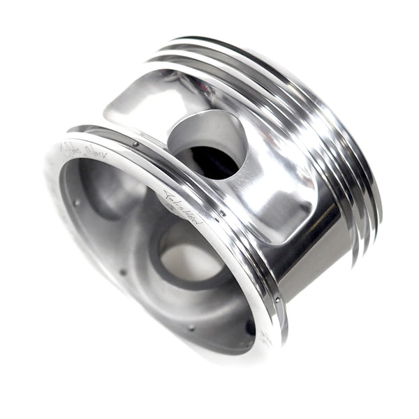 J-Cobs WWII Boeing Stearman Warbird Radial Engine Piston Mirror Polished Desk Clock