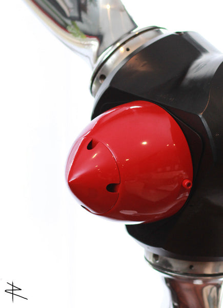 American Ninja 3-Bladed Ground-Adjustable Polished Metal Aviation Art Airplane Propeller