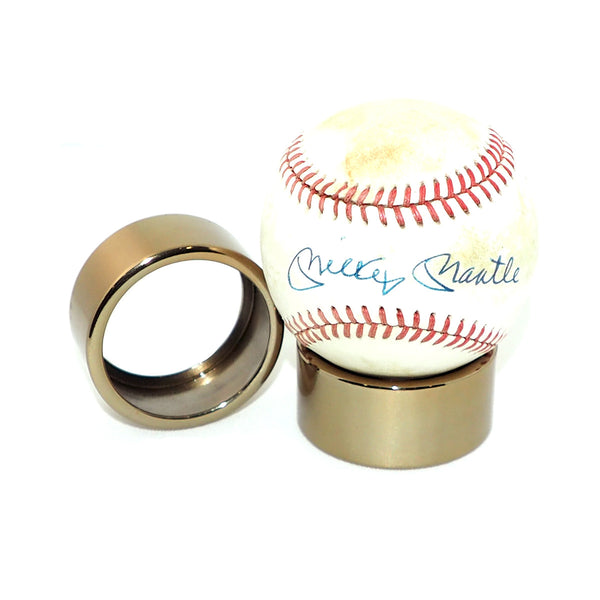 Premium Polished Gold Baseball | Tennis Ball Display Stand made from Airplane Parts