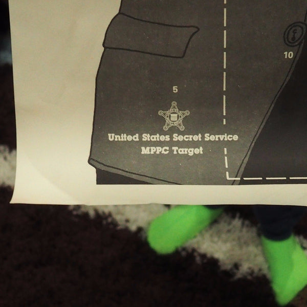 NOS Shooting Range 1970's Secret Service MPPC James Bond Police Revolver Vintage Target