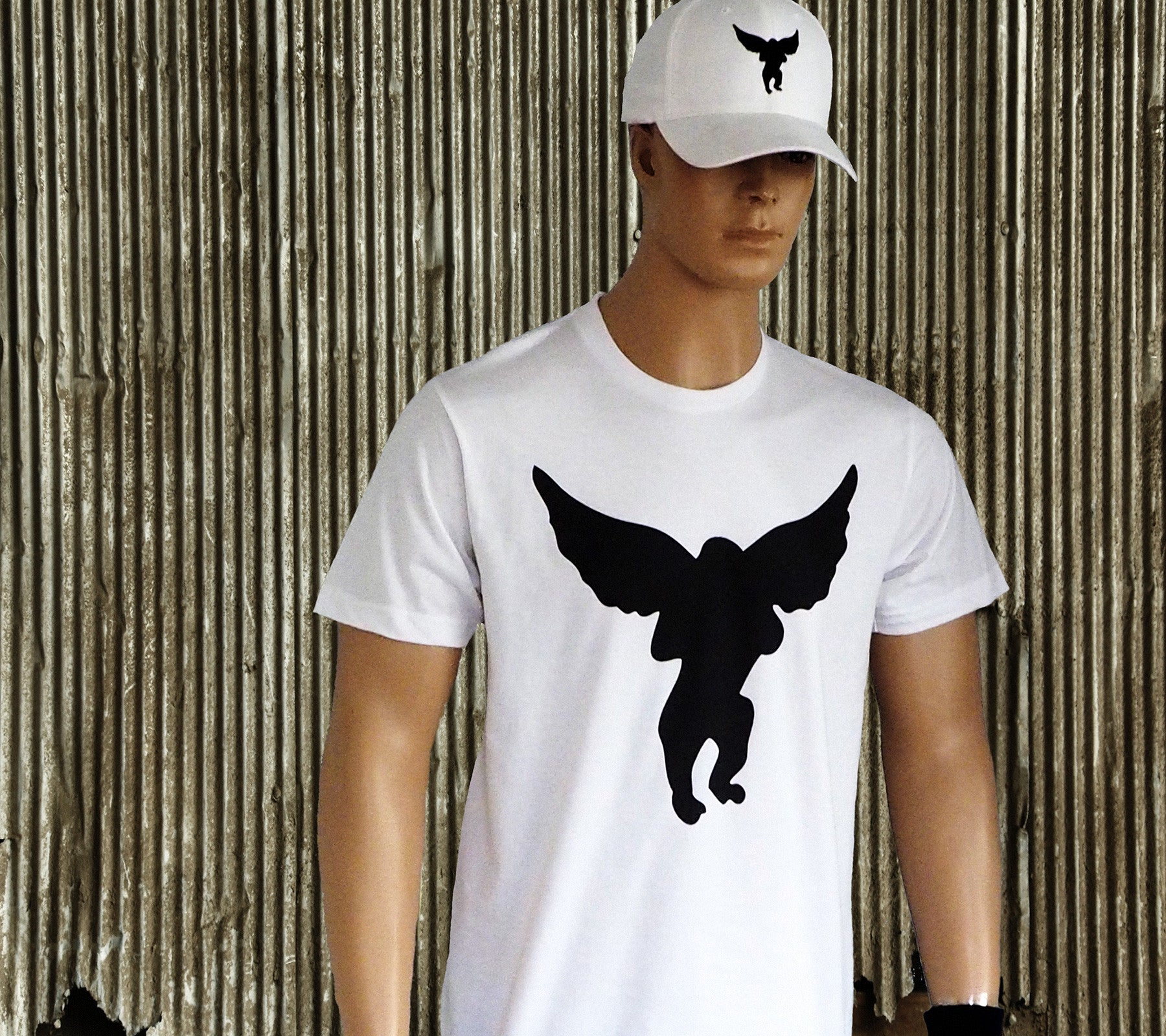 Flying Monkey Black White Monochrome Colorway American Apparel Aviator T Shirt