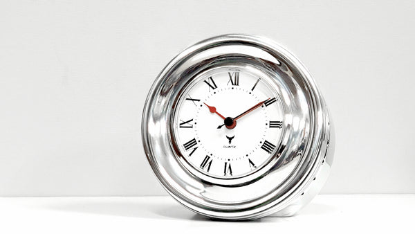 P51 MUSTANG Polished Rolls Royce Packard V1650 Merlin WWII Warbird Airplane Engine Piston Desk Clock