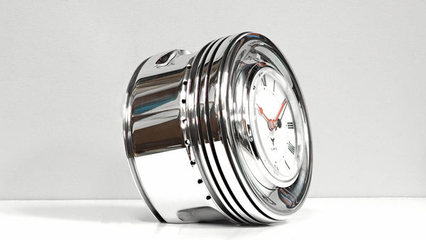P51 MUSTANG Polished Rolls Royce Packard V1650 Merlin WWII Warbird Airplane Engine Piston Desk Clock