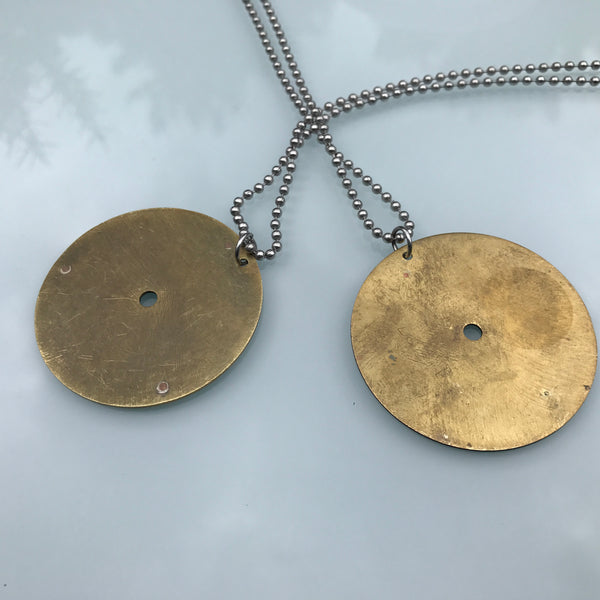 P-51 Mustang WWII Warbird Airplane 8-Day Clock Cockpit Instrument Panel US Army Dog Chain Necklace - Original from World War II